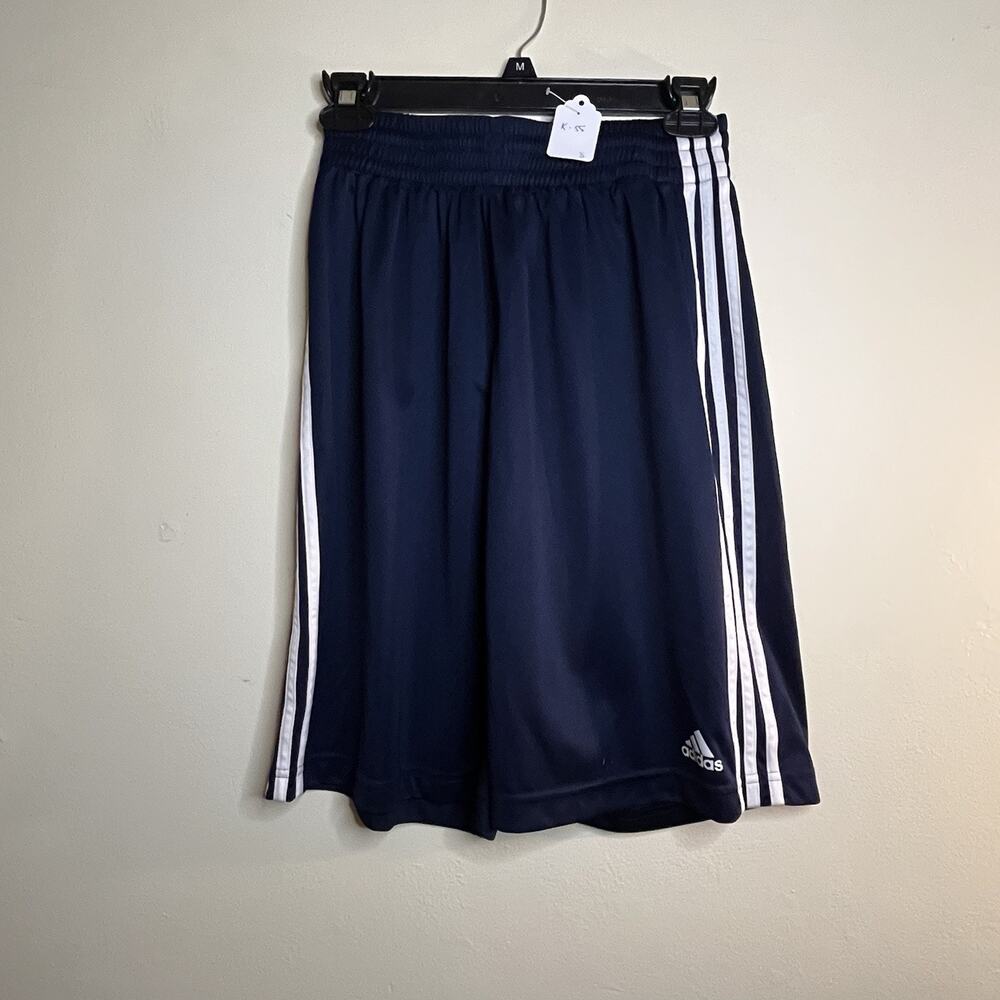 Adidas Climalite Basket Ball Shorts Sz Small Navy Blue Elastic Waist